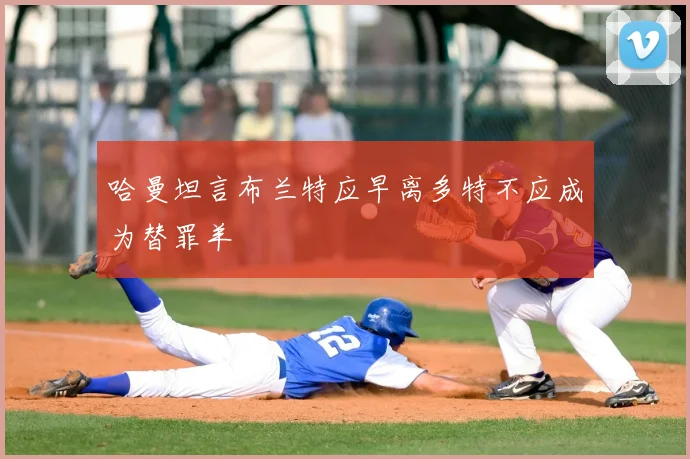哈曼坦言布兰特应早离多特不应成为替罪羊